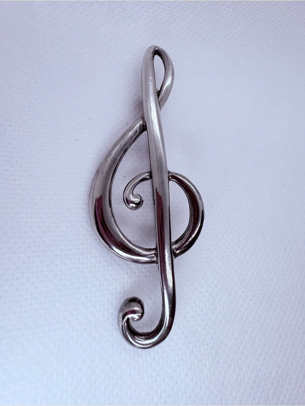 ✨ Vintage Silver Treble Clef Music Note Brooch Pin